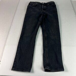 AGOLDE Jeans Womens 26x24* Riley Crop Mid Rise Straight Black Faded Denim Tag 26